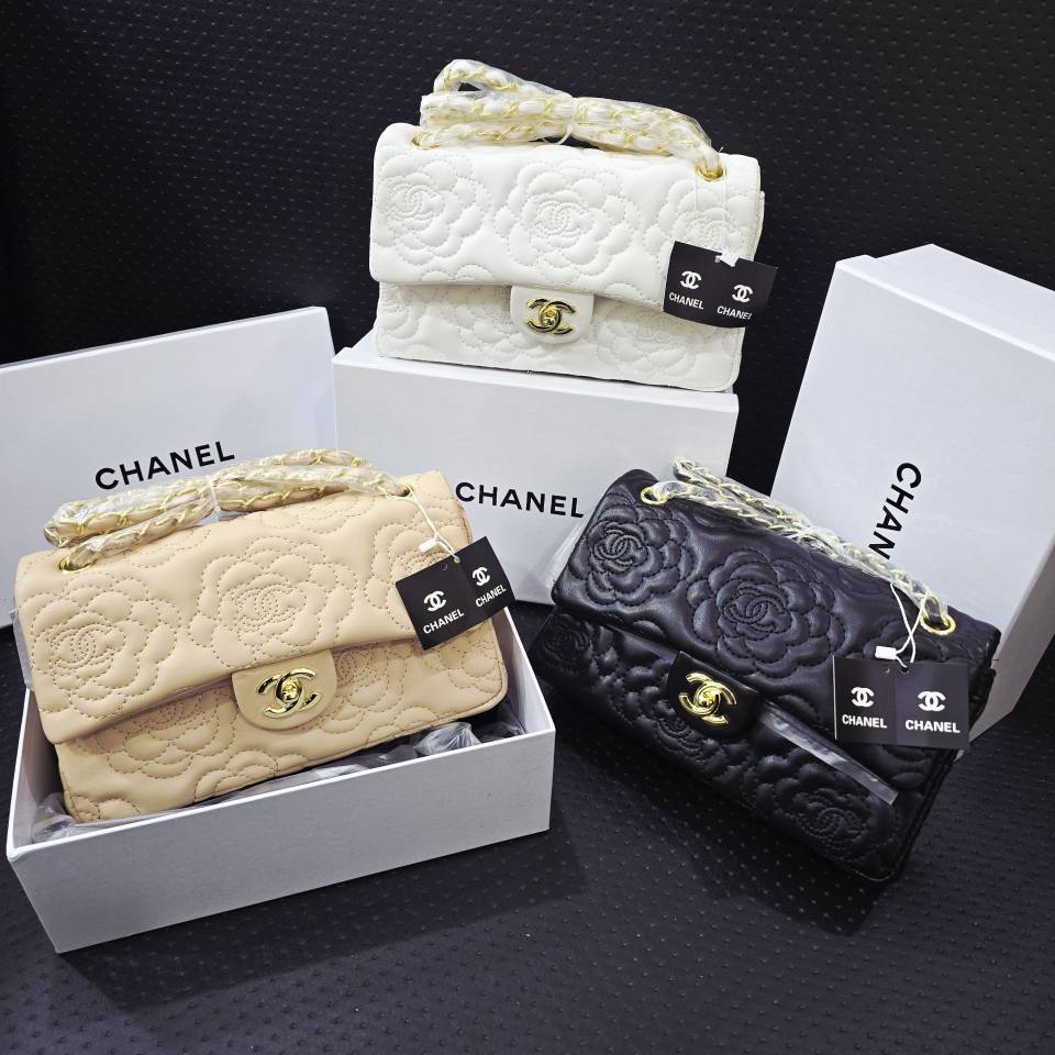 کیف زنانه چنل فلاور فول پک کیفیت سایز 26×14 (Chanel Flower)
