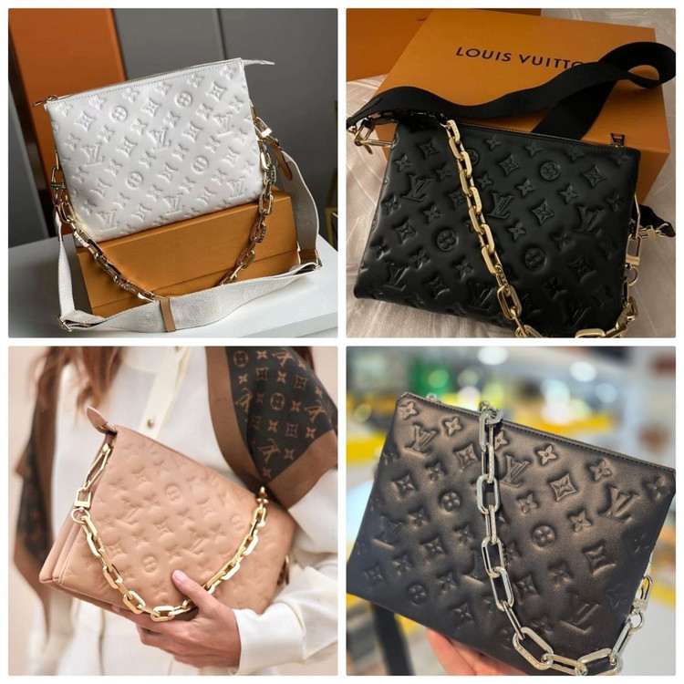 کیف زنانه لویی ویتون Louis Vuitton فول پک مستر سایز 26×20 سانتیمتر در رنگهای سفید و مشکی