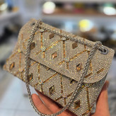 کیف مجلسی زنانه نگیندار سایز 21×13 با طراحی لوکس و مناسب مهمانی و مراسم